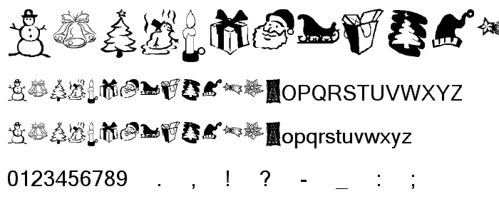 KR Christmas Dings Three font